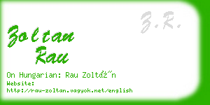 zoltan rau business card